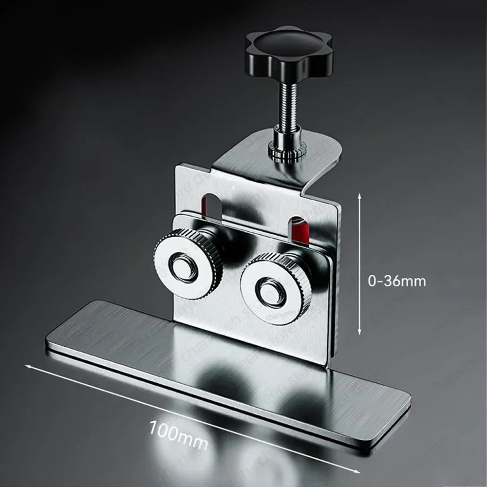 Furniture Hardware Kit - Houtbewerkingsklem voor kasten, roestvrijstalen ladefrontbevestigingsmal, verstelbare