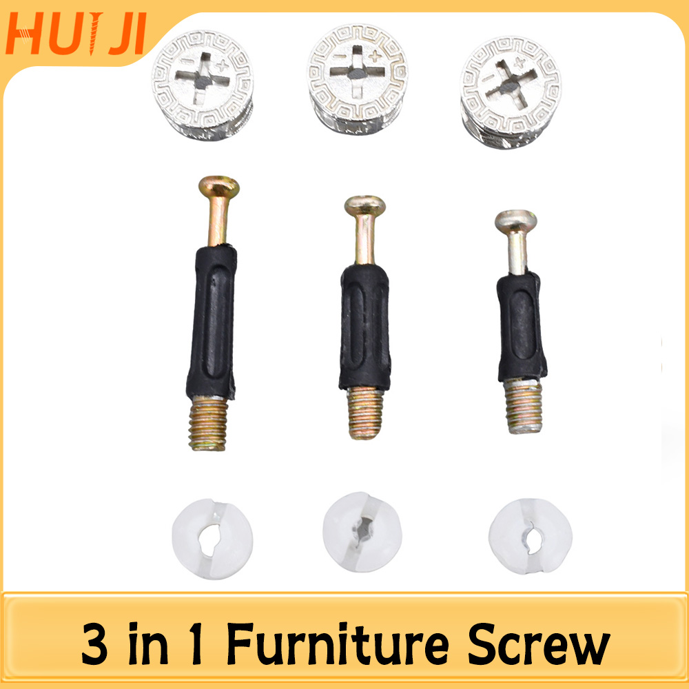 Furniture Joinery Hardware - 50/100 Stuks 3 in 1 Meubels
