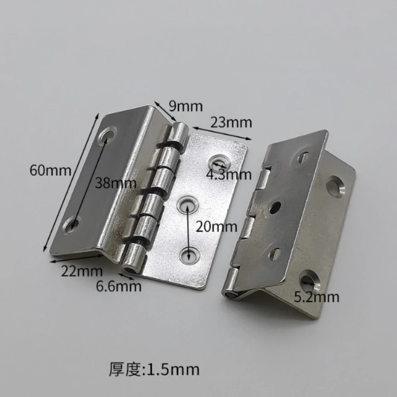 Furniture Hardware - 4 stuks metalen zilveren kastscharnieren drie