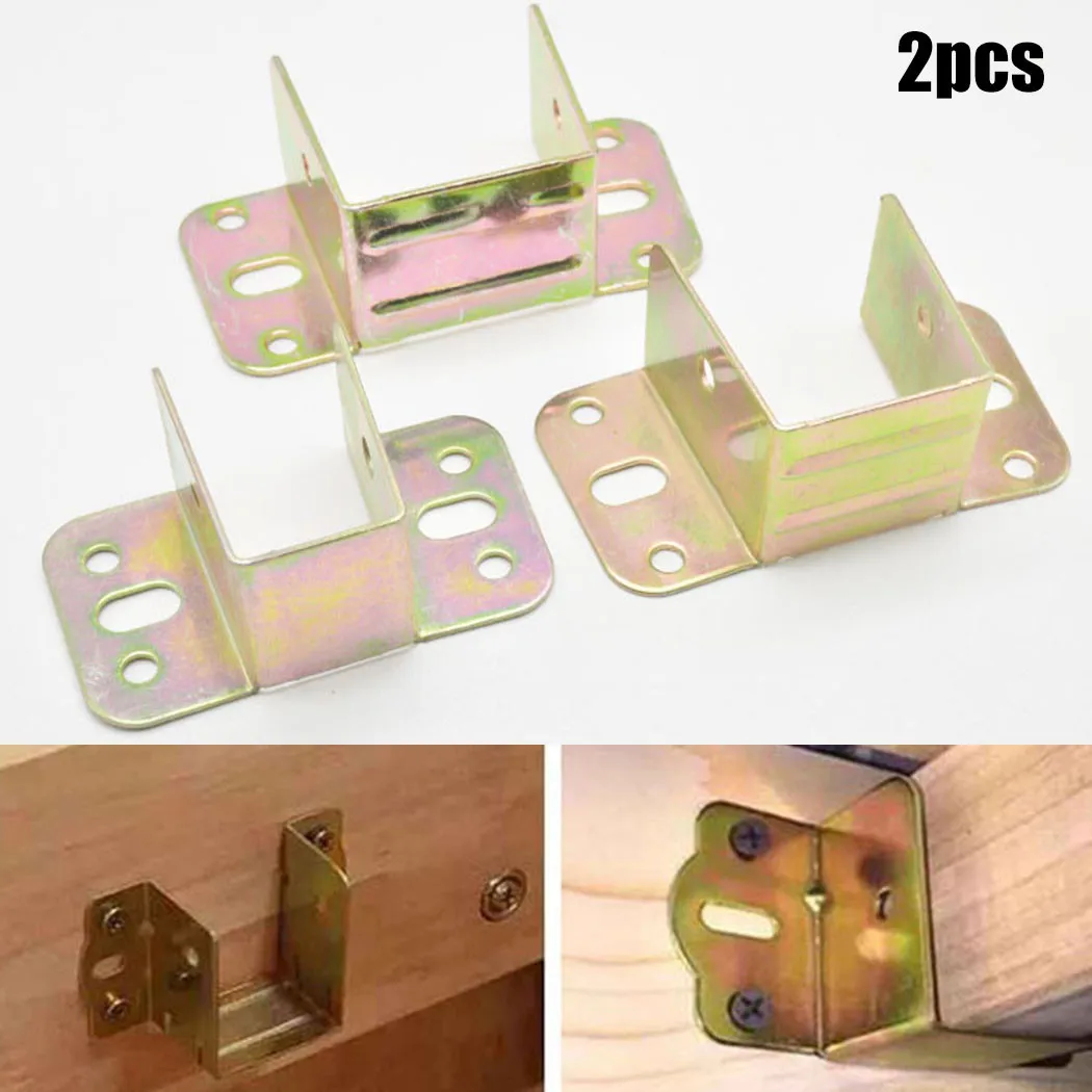 Furniture Hardware Connectors - 2 stks U-vormige Metalen Bedbeugel Bedframe