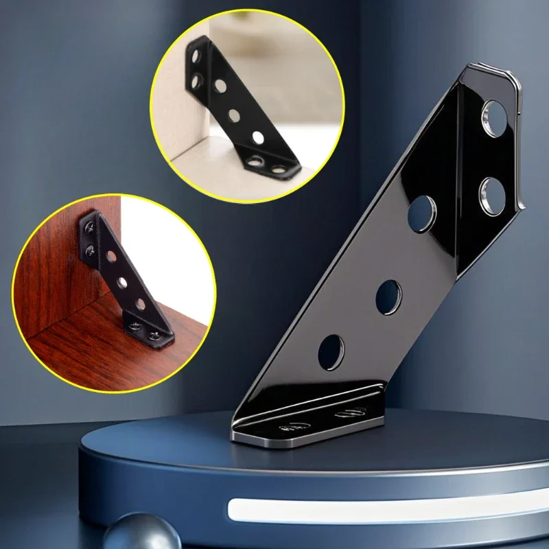 Furniture Hardware Connectors - Zwarte multifunctionele hoekbeugelbevestiging meubelhoekverbinder, vast meubilair,