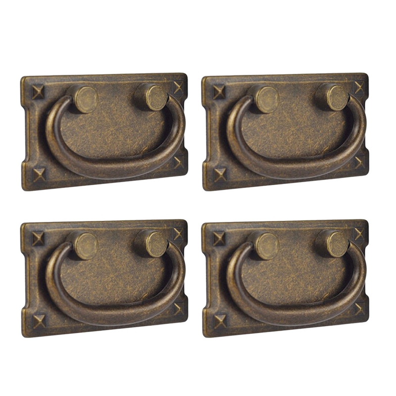 Furniture Hardware Supplies - 4 Stuks Vintage Antieke Bronzen Lade