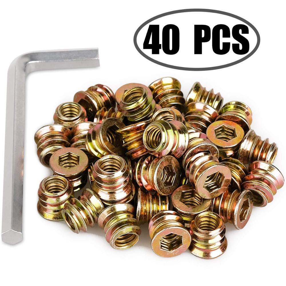 Furniture Screw Type - 40 stuks pak meubelschroeven met schroefdraadinzetstukken