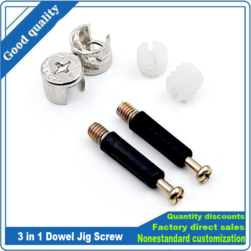 Furniture Hardware Cam Lock - 3-in-1 deuveljig schroef meubelverbindingsset excentrische wielmoer