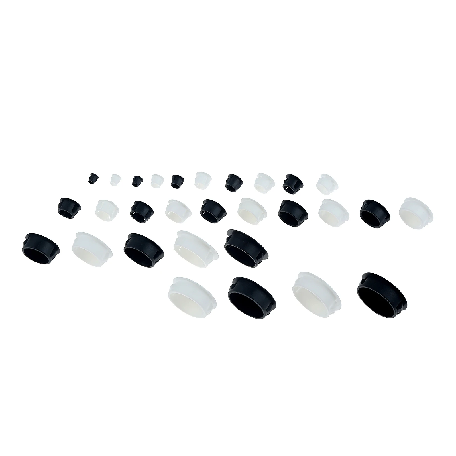 Furniture Hardware Connectors - 50 Stuks Zwart/Wit Ronde Kunststof Blanking