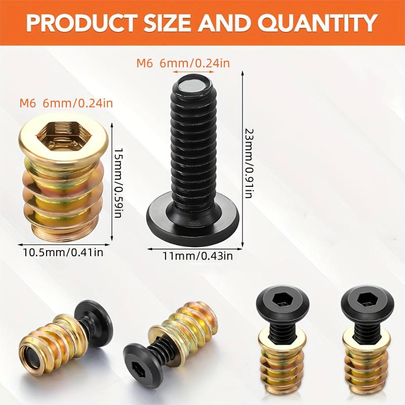 Furniture Hardware Kit - 10PCS Moer Schroefdraad Inserts Combinatie Tool