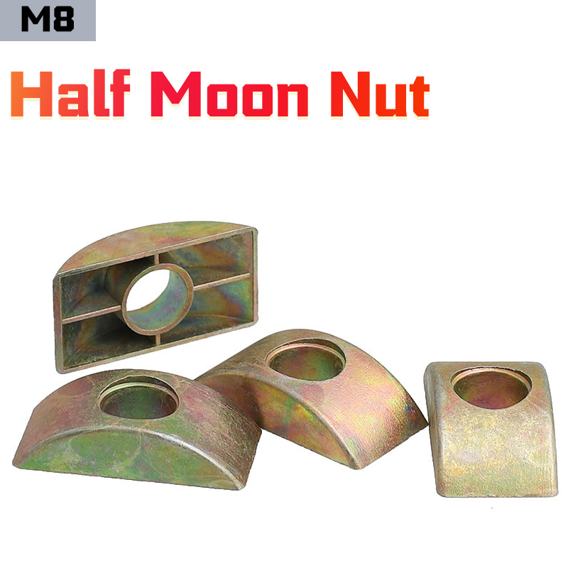 Furniture Joinery Hardware - M8 Legering Halvemaanring met Halvemaanmoer Vier-in-één
