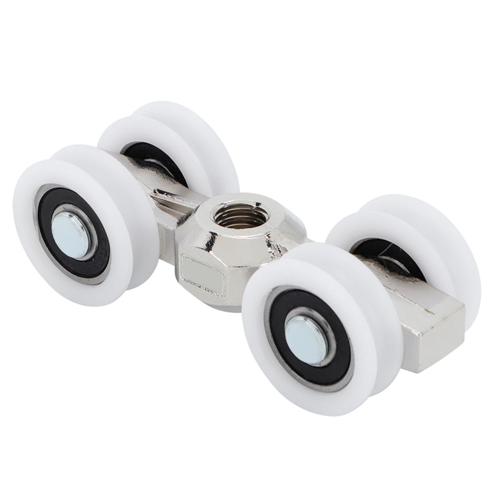 Furniture Hardware Kit - 4-wielige schuifdeurrolsysteem met hangende bovendeurrollen, zwaarbelastbaar