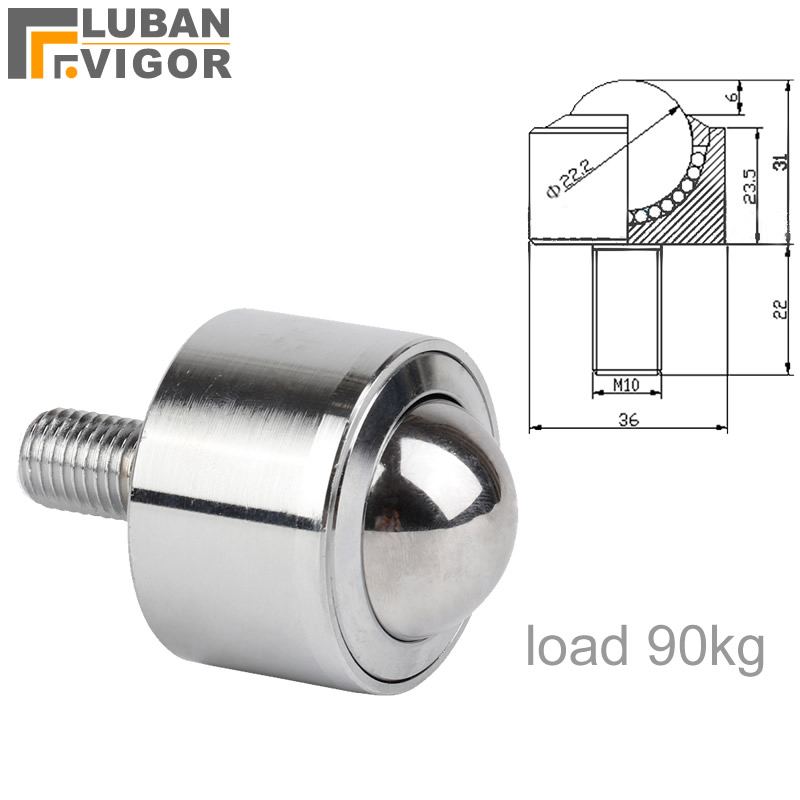 Furniture Screw Type - Precisie Type Universele Kogelcaster Wiel Met