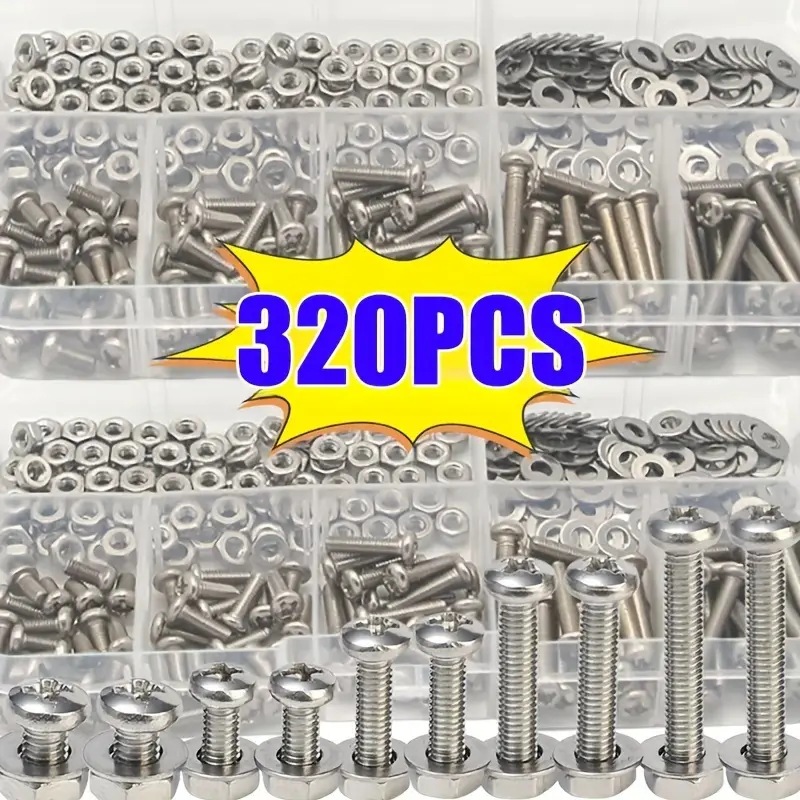 320 STKS Zeskantmoeren & Boute - Furniture Hardware Kit recensie en prijs