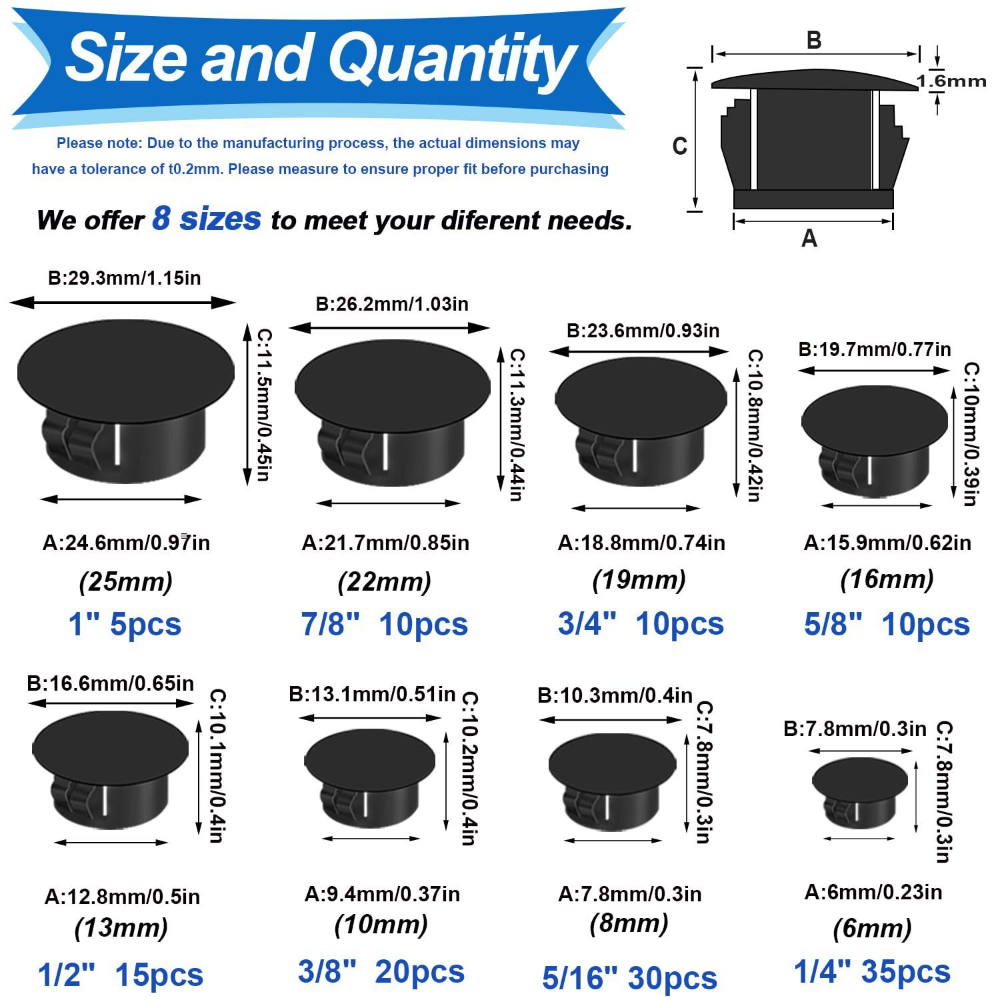 135 stks Zwarte Cover Schroef- - Furniture Screw Type recensie en prijs